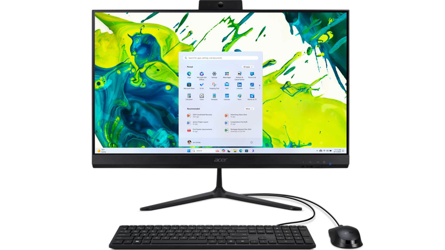 Počítač All-in-One Acer Aspire C24-2G s myšou a klávesnicou