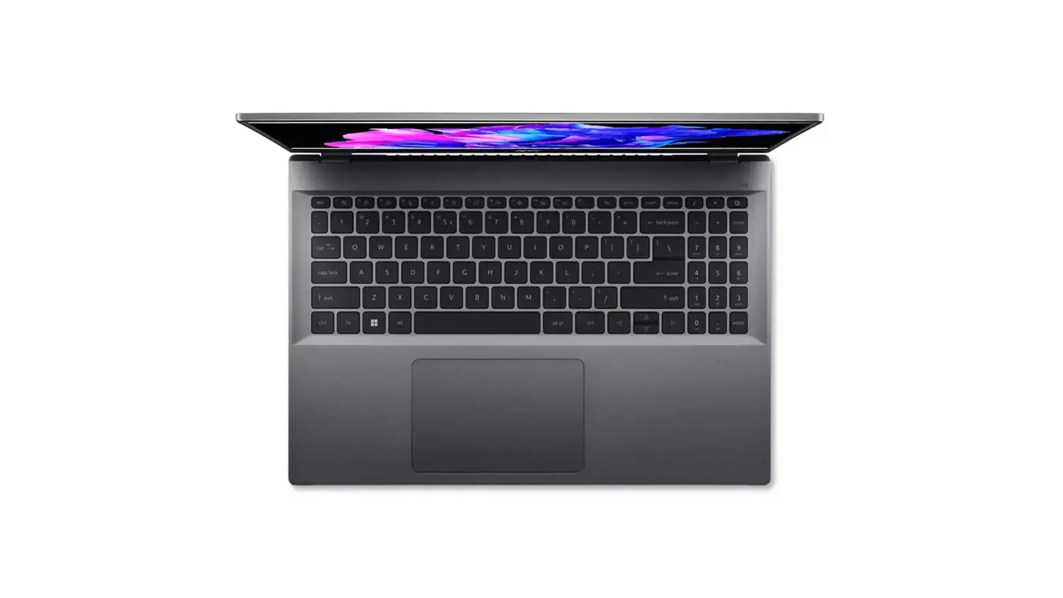 Notebook Acer Swift Go 16 – pohled na klávesnici