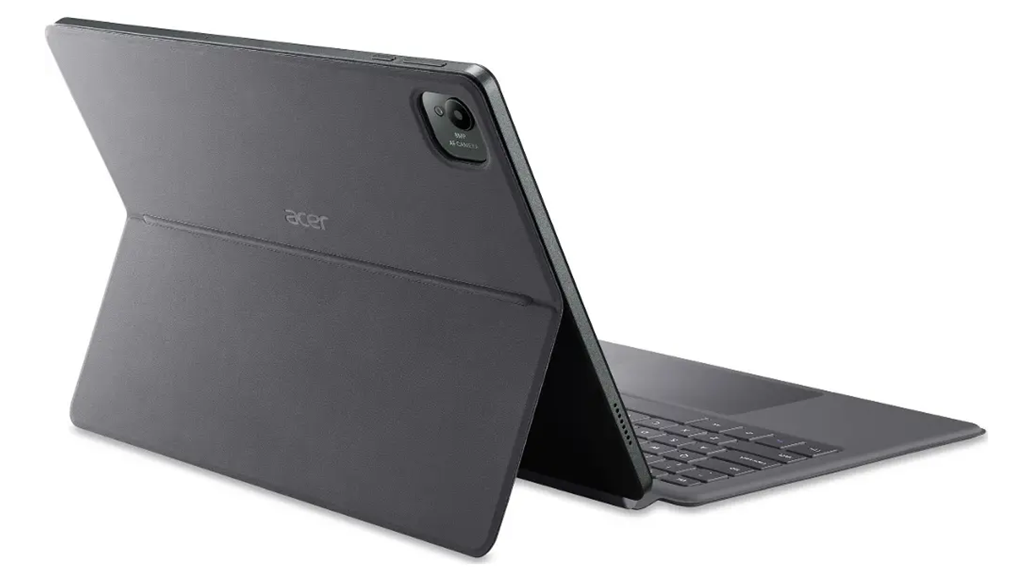 Pohled šikmo zezadu na tablet Acer Iconia Duo D12