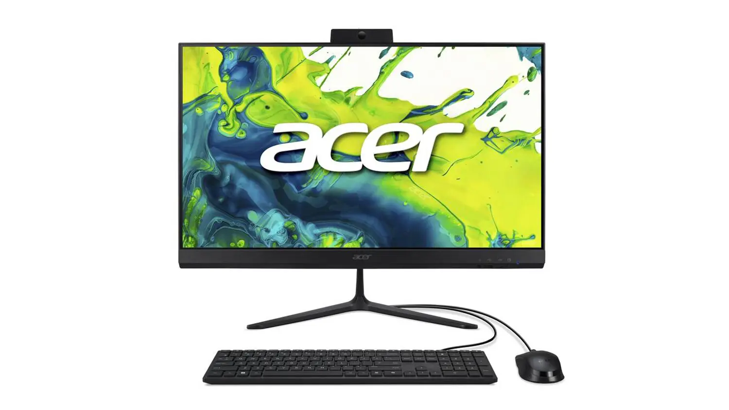 Počítač All in One Acer Aspire – pohľad vrátane klávesnice a myši