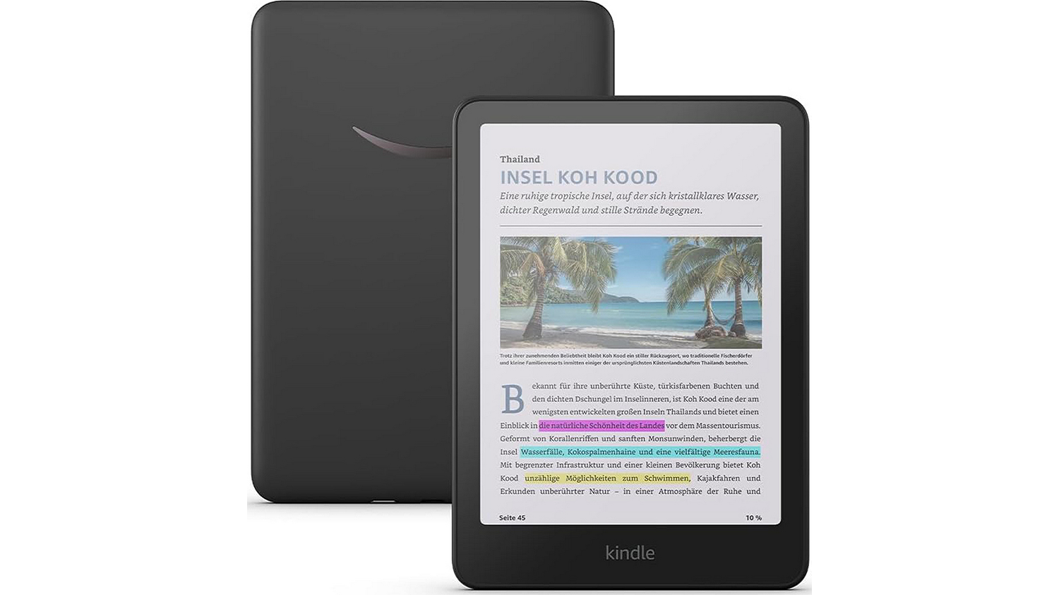 Čtečka knih Amazon Kindle Colorsoft 16GB zepředu i zezadu