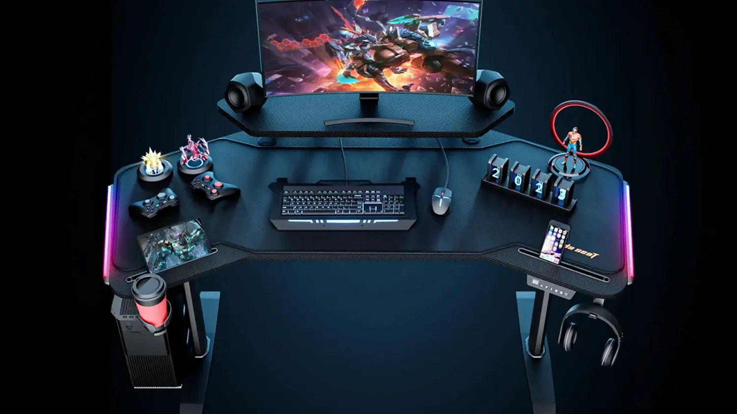 Hern&iacute; komponenty na hern&iacute;m stole Anda Seat Shadow Warrior Black