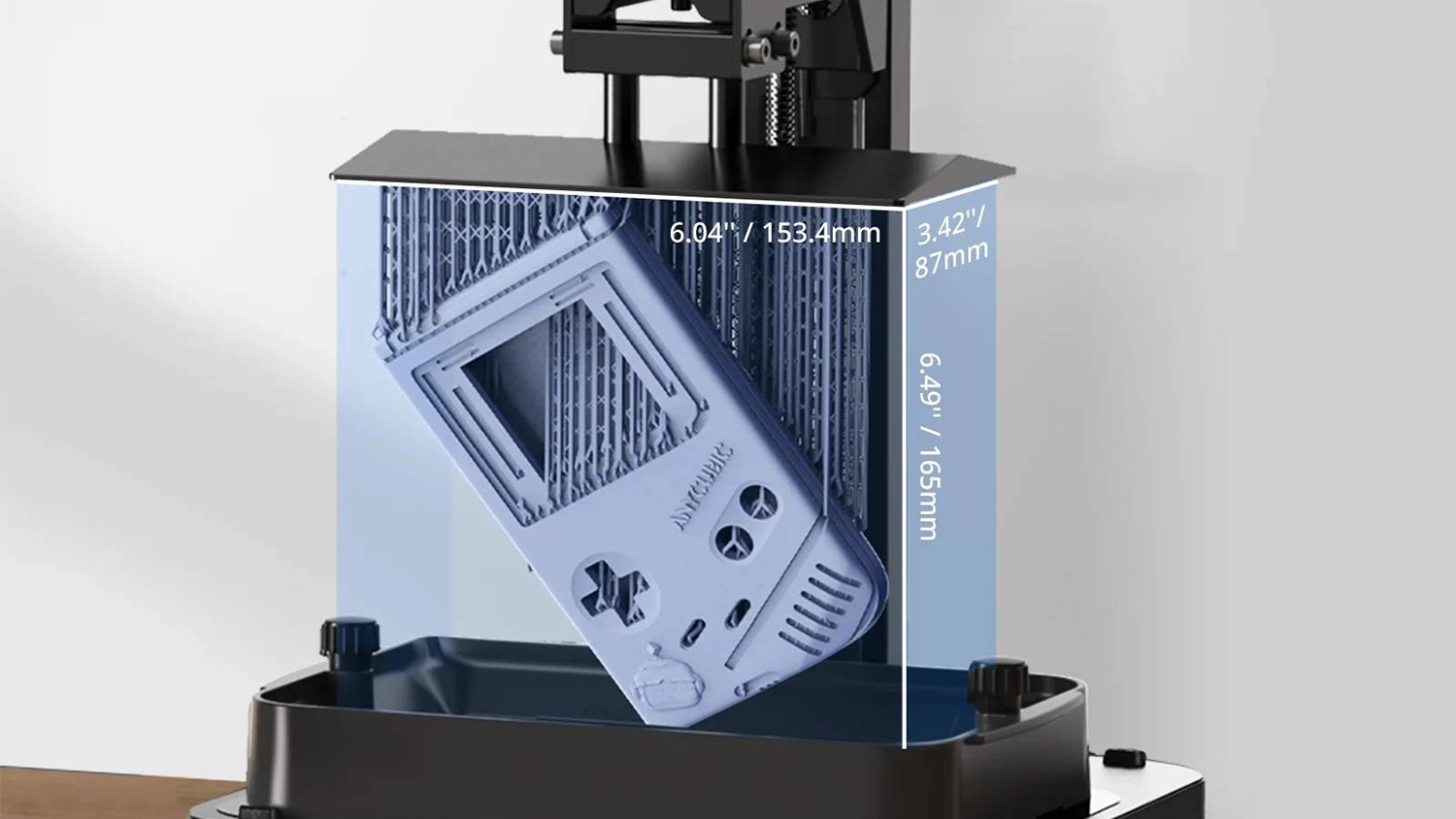 Ukázka stavebního objemu tiskárny Anycubic Photon Mono 4