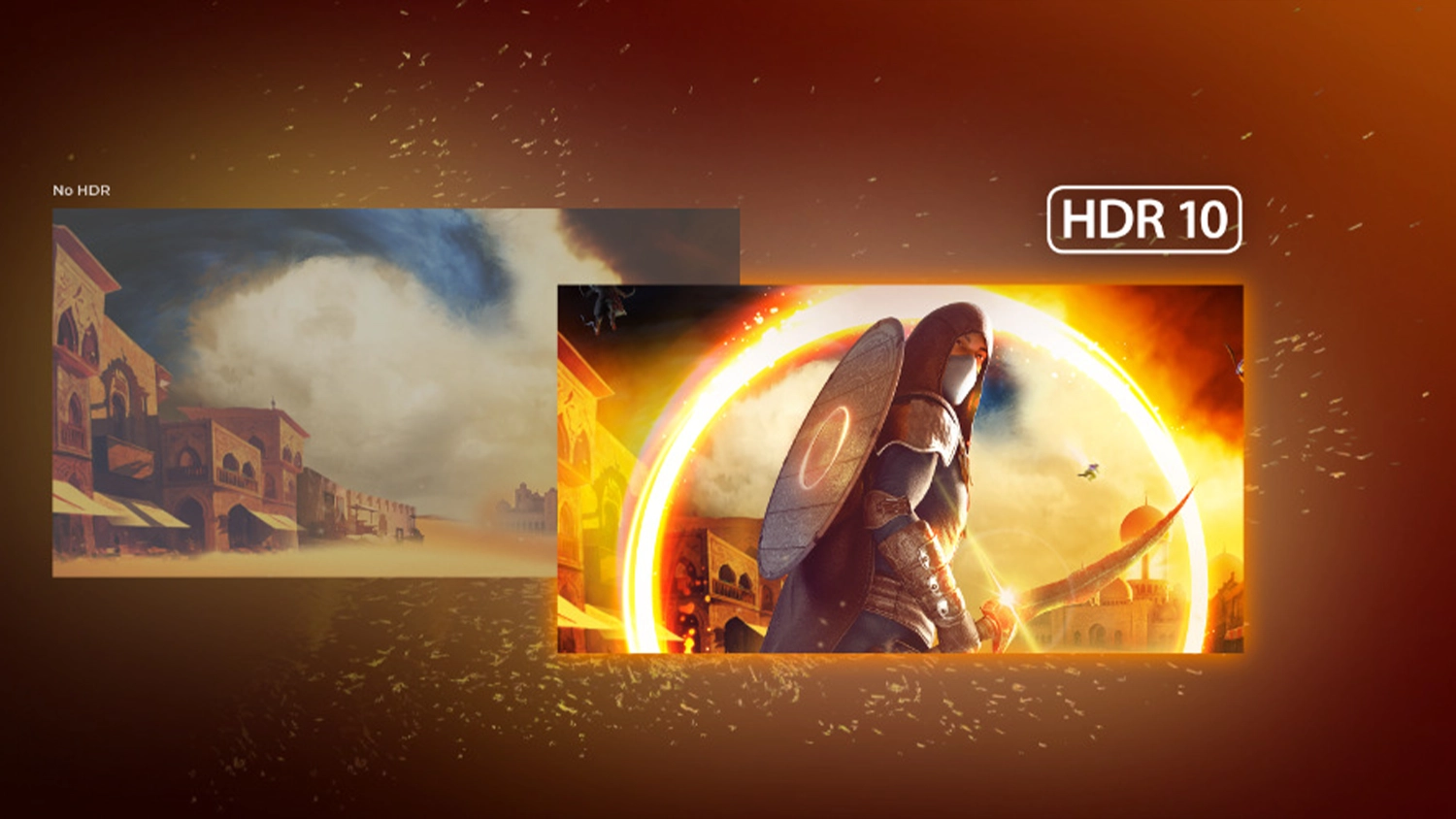 Srovn&aacute;n&iacute; HDR10 ve hře