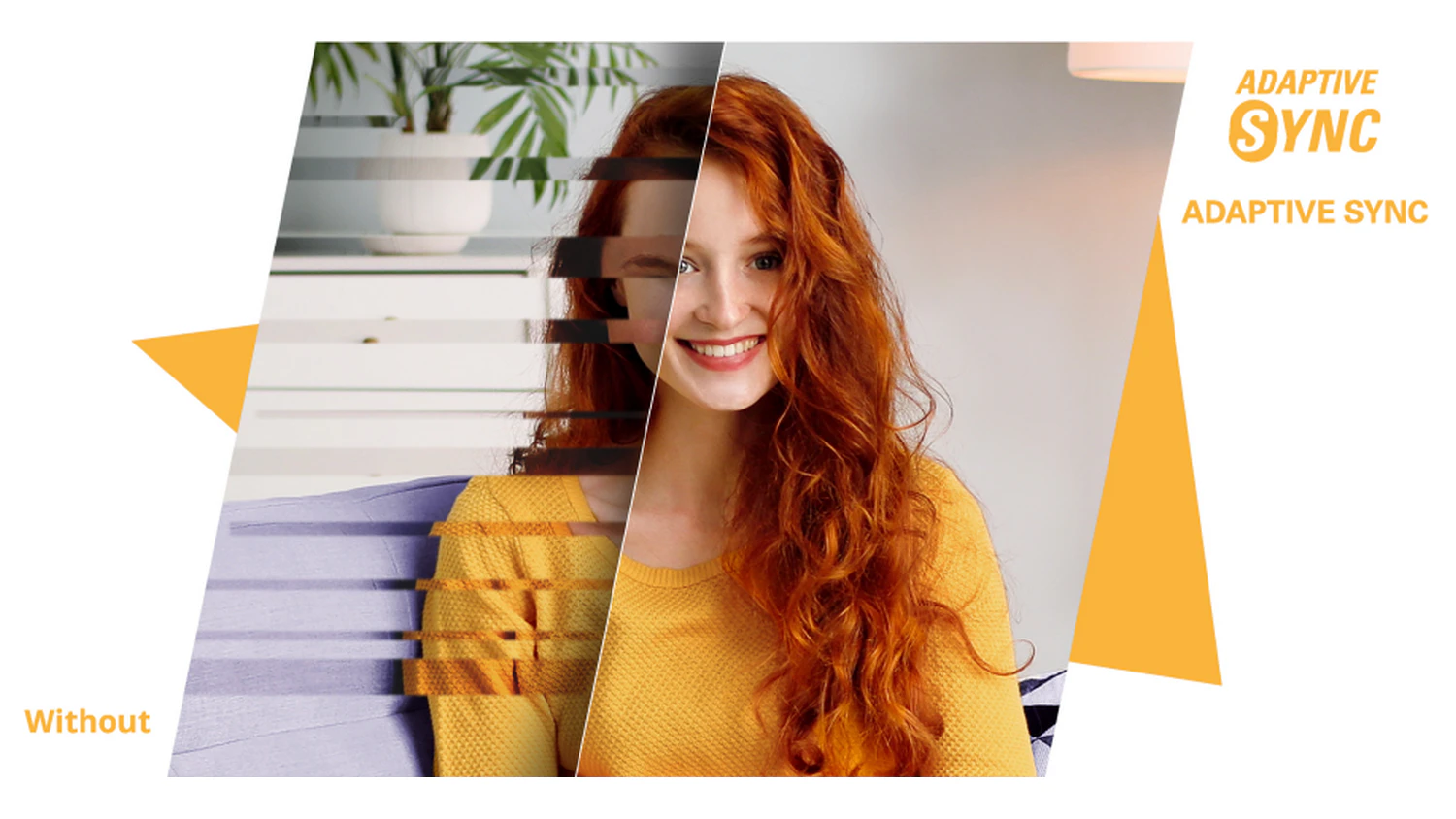 Porovnanie obrazu s a bez Adaptive Sync