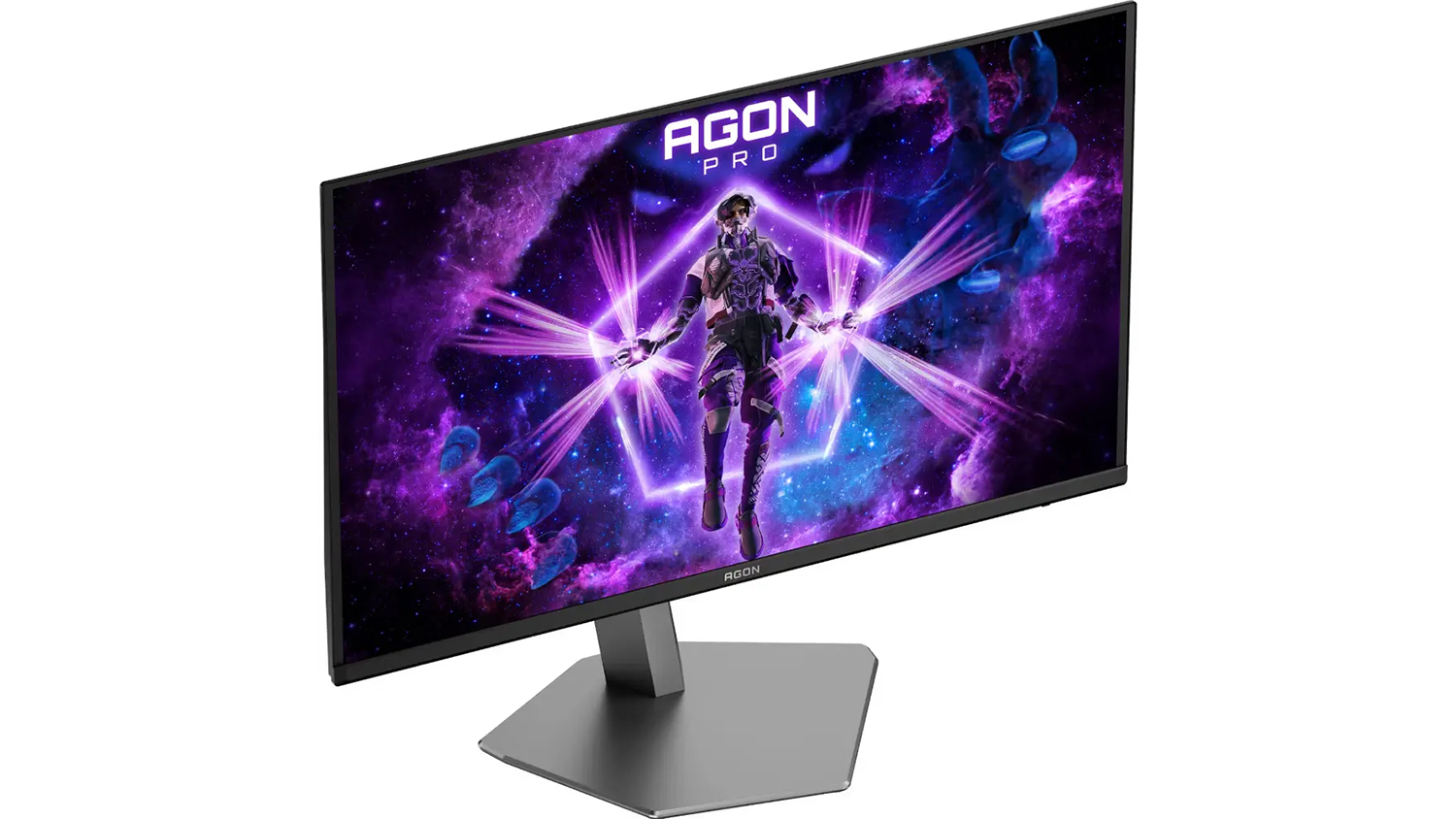 Pohled &scaron;ikmo zepředu na monitor AOC AG326UZD2