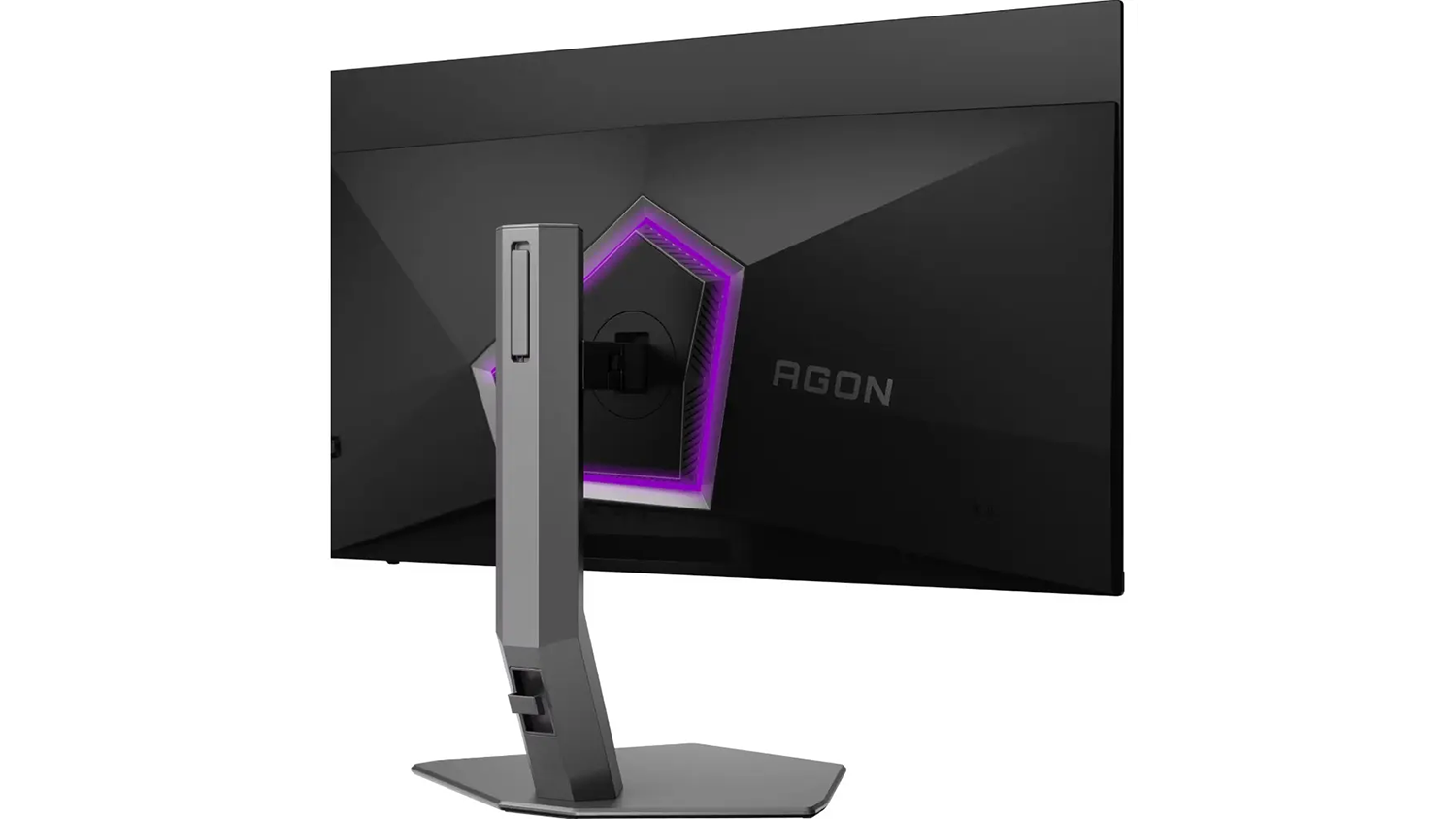 Pohled &scaron;ikmo zezadu na monitor AOC AG326UZD2