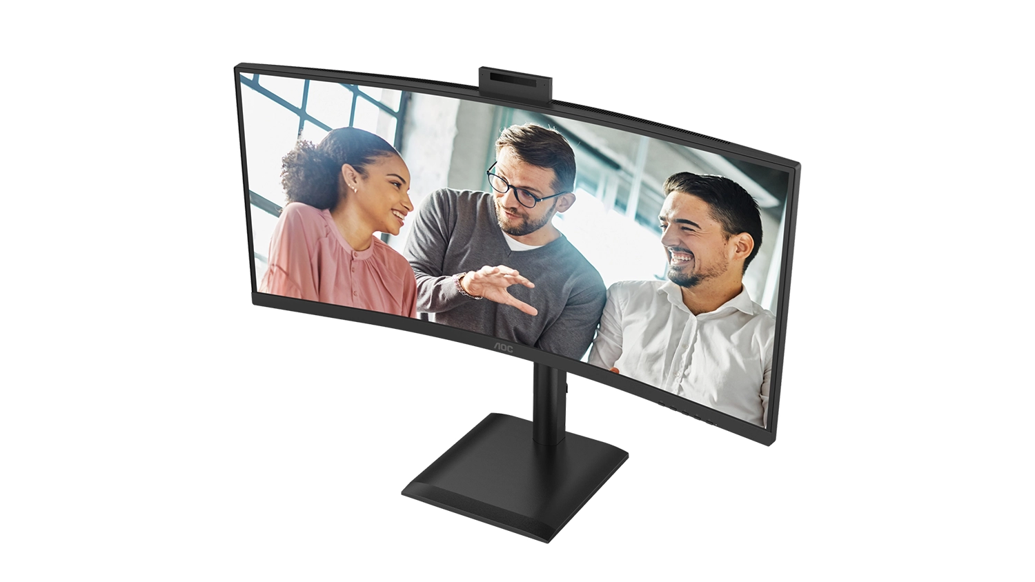 Monitor AOC CU34E4CW z boku