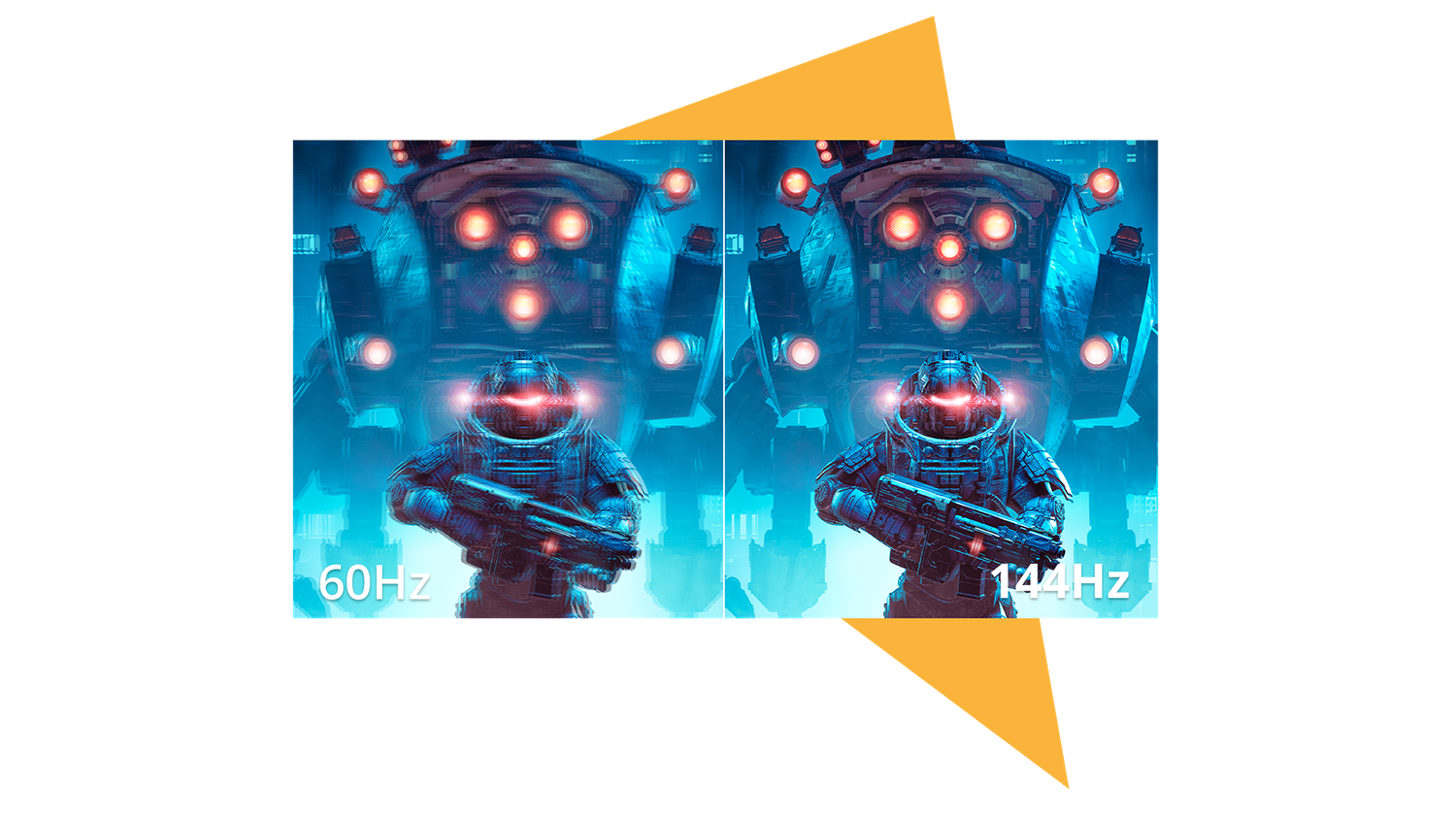 Porovnání obrazu s 144Hz a 60Hz frekvencí