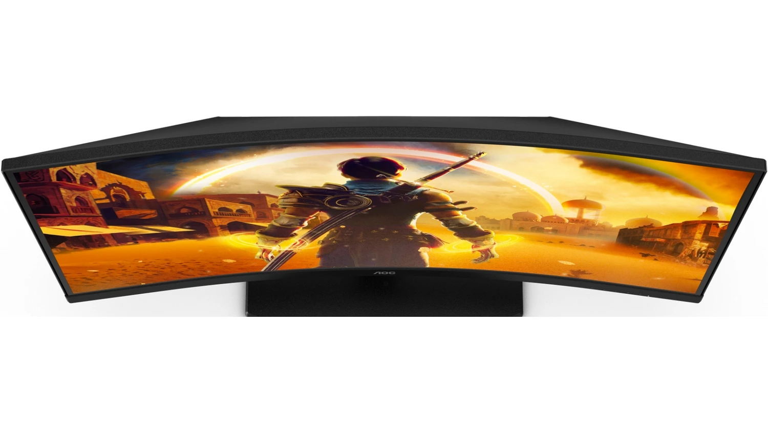 Pohled seshora na monitor AOC Gaming C24G42FE