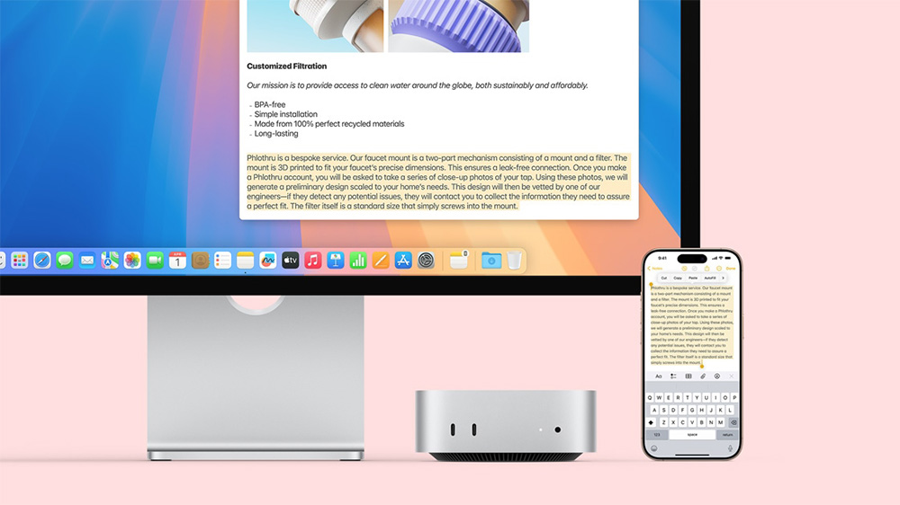 Propojení iPhonu a počítače Apple Mac mini M4_04