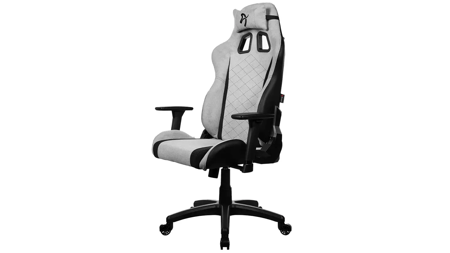 Herné kreslo Arozzi Avanti Soft Fabric, Light Gray