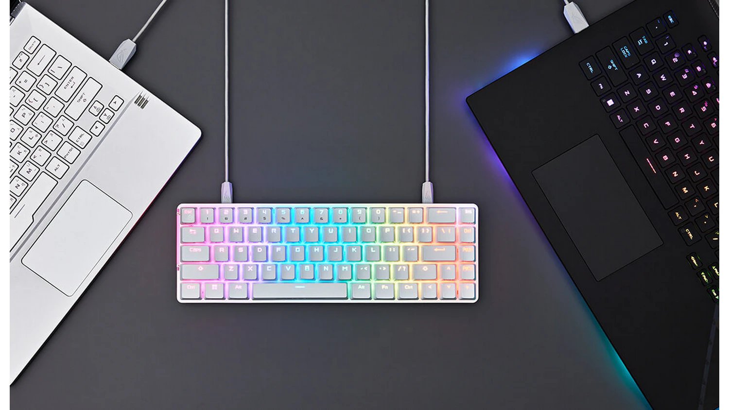 Herní klávesnice Asus ROG Falchion Ace US White mezi notebooky