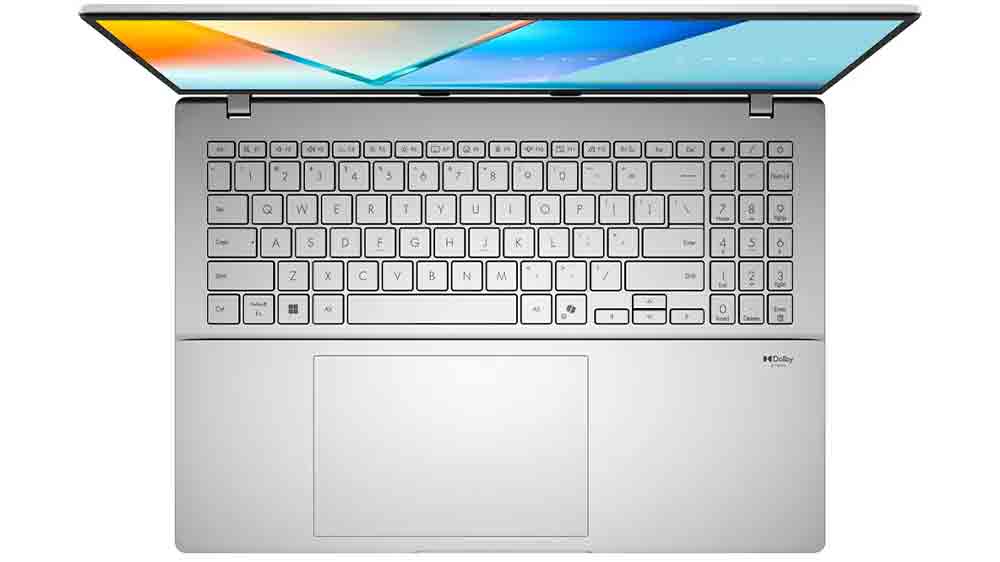 Pohled na klávesnici notebooku ASUS Vivobook S16 S3607CA-RP006W_03