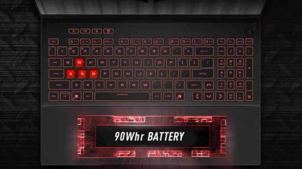 Vizualizácia 90Wh batérie notebooku ASUS TUF Gaming A16_05