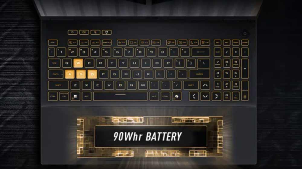 Vizualizace 90Wh baterie notebooku ASUS TUF Gaming F16_05
