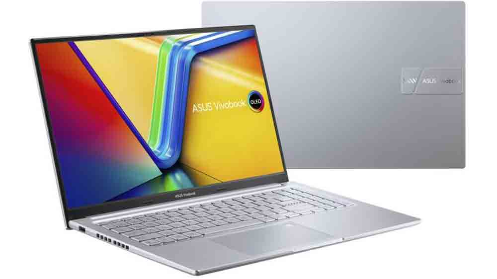 Zavřený i otevřený notebook ASUS Vivobook 15 OLED M150hYA-OLED389W_03