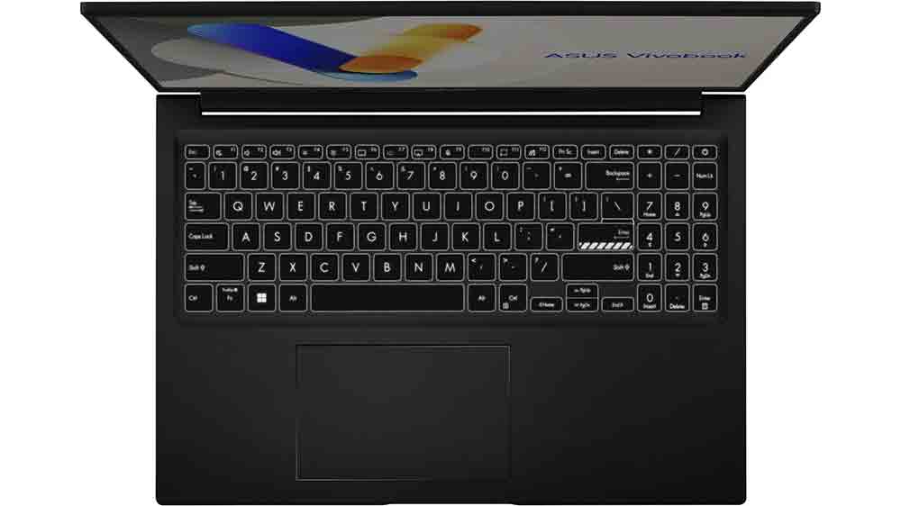 Pohled seshora na klávesnici notebooku ASUS Vivobook 16 X1605VA-MB1267W_04