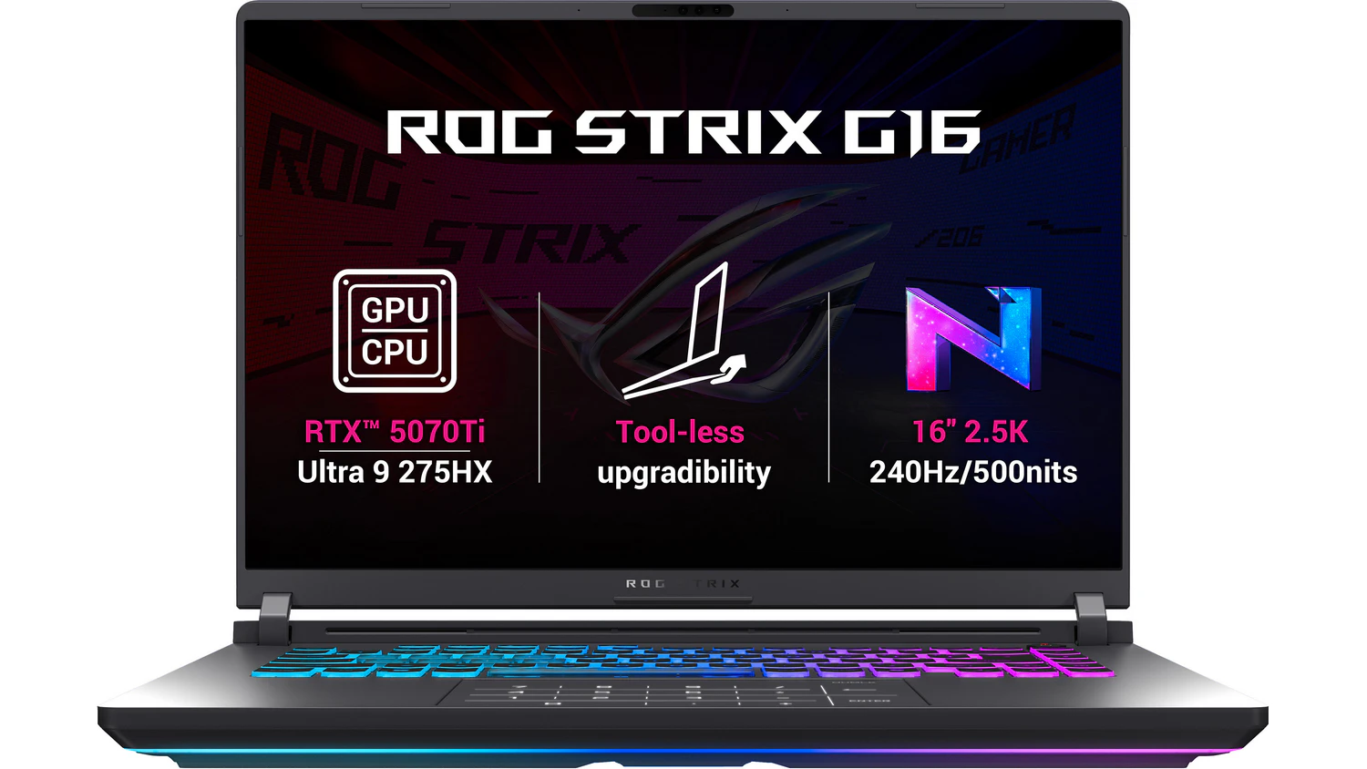 Herní notebook 16 ASUS ROG Strix G16 G615LR-NEBULA002 Eclipse Gray kovový