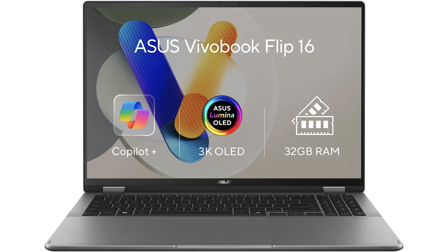Notebook 16 ASUS Vivobook 16 Flip TP3607SH-OLED032X, sivý
