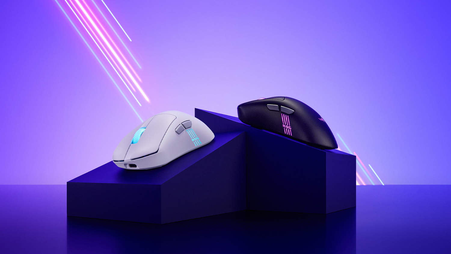 Biela a čierna myš ASUS ROG Keris II Origin