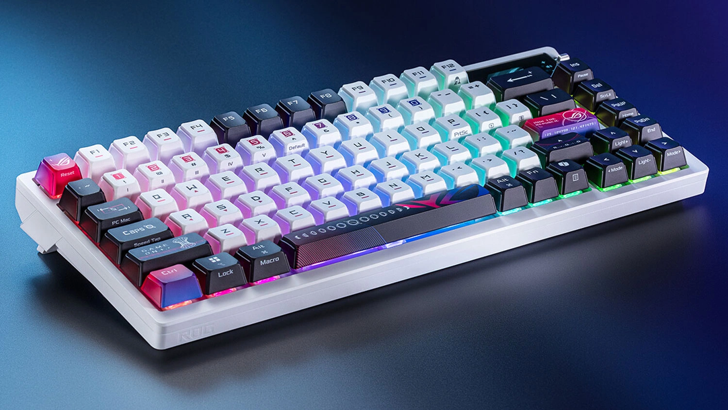 Asus biela klávesnica.