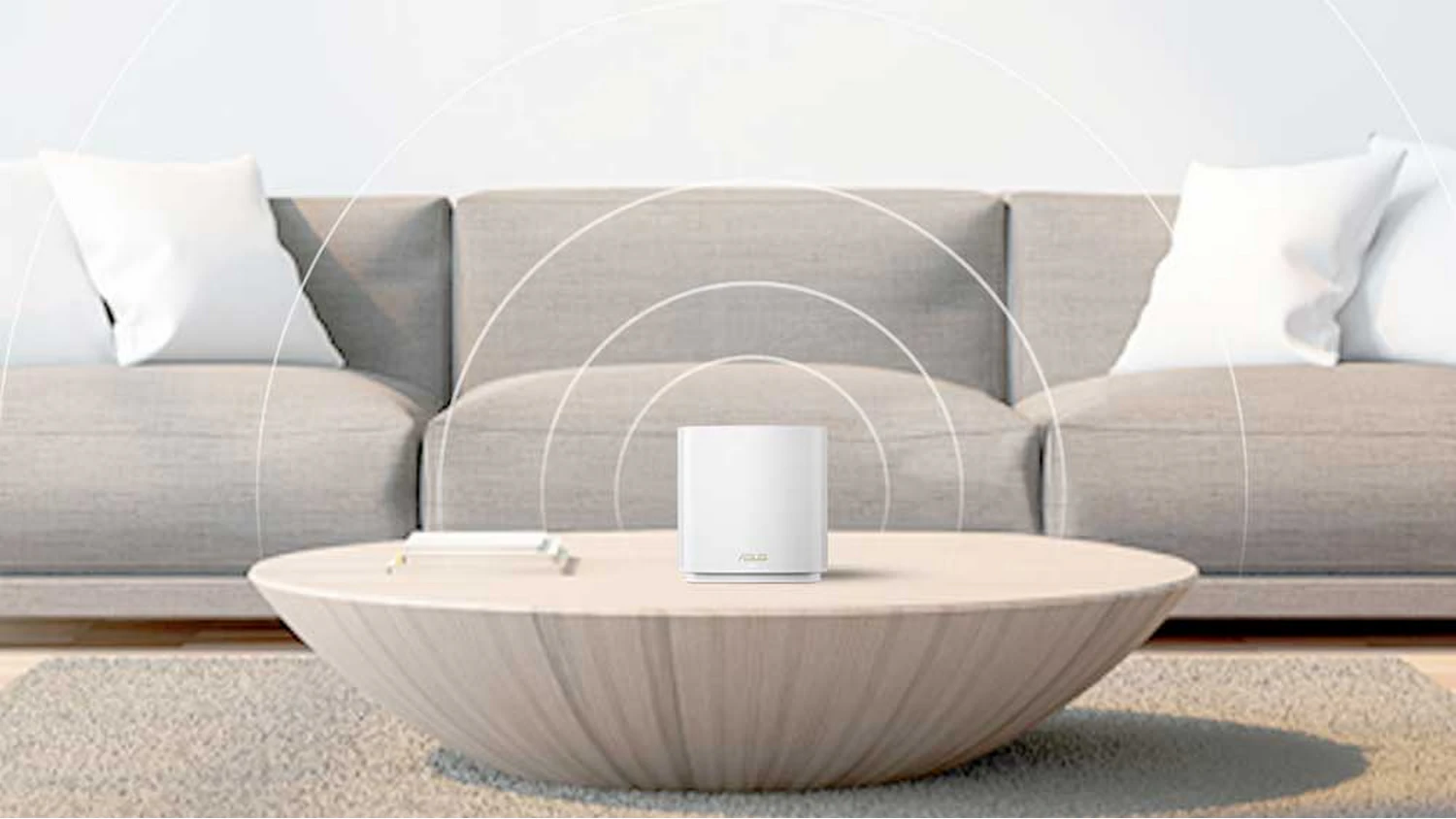 Router ASUS ZenWifi BQ16 na stolčeku