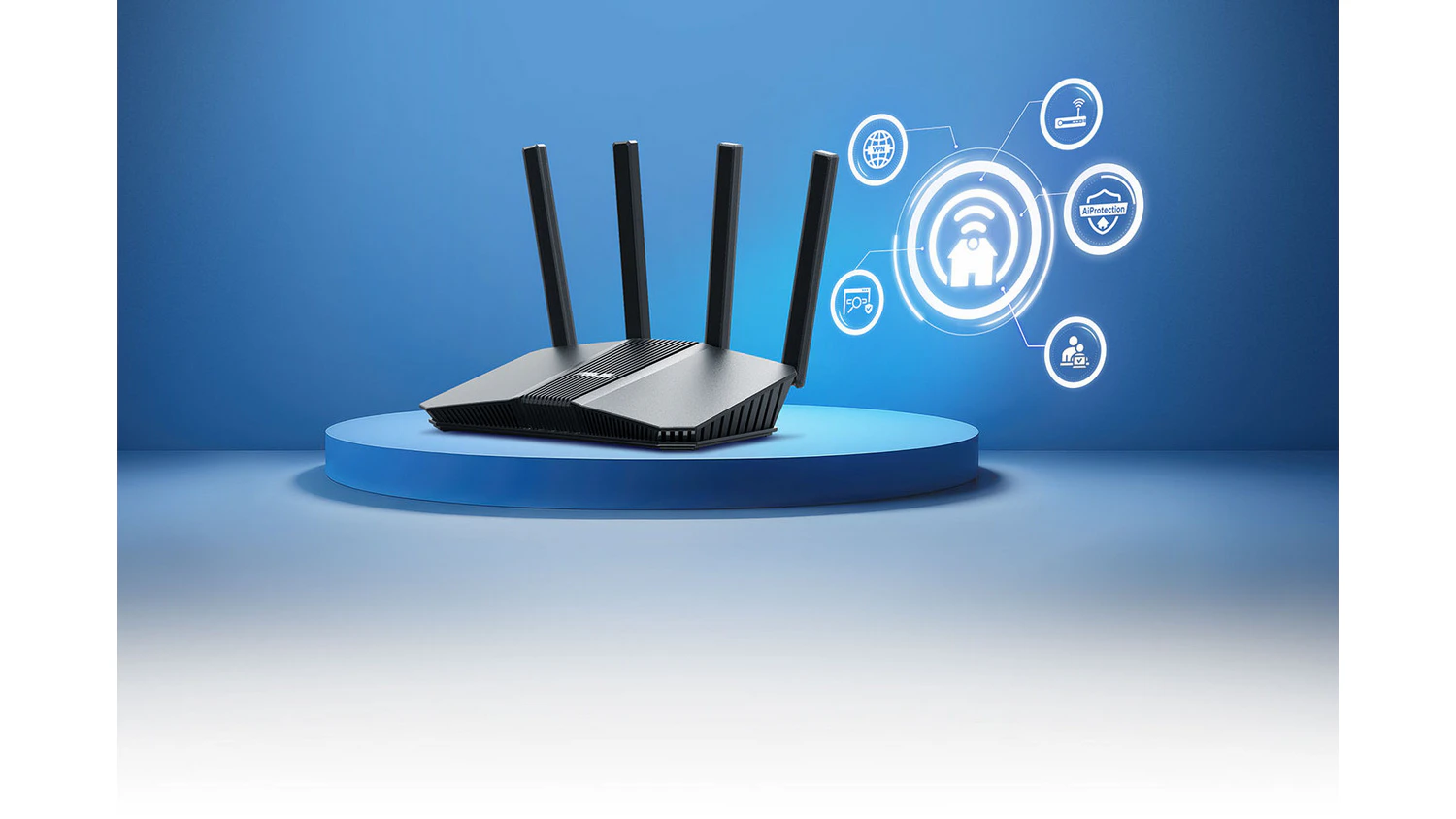 WiFi router ASUS RT-BE82U na podstavci