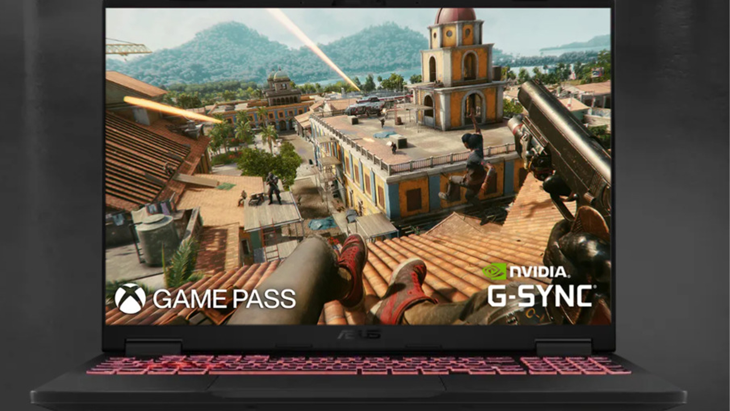 Hra na notebooku ASUS TUF Gaming A18