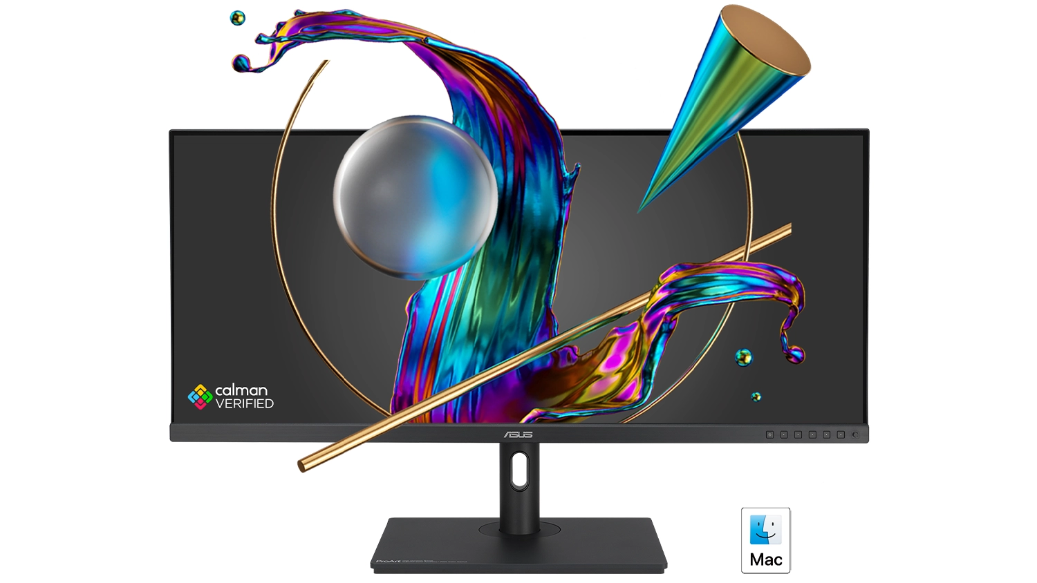 Monitor ASUS s grafikou vystupujúcou z displeja