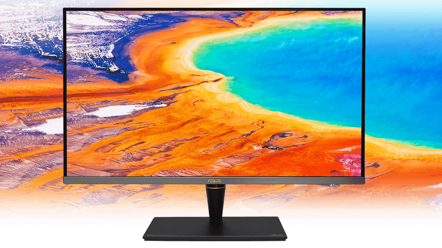 Monitor ASUS ProArt PA32UCG-K s obrazom lagúny