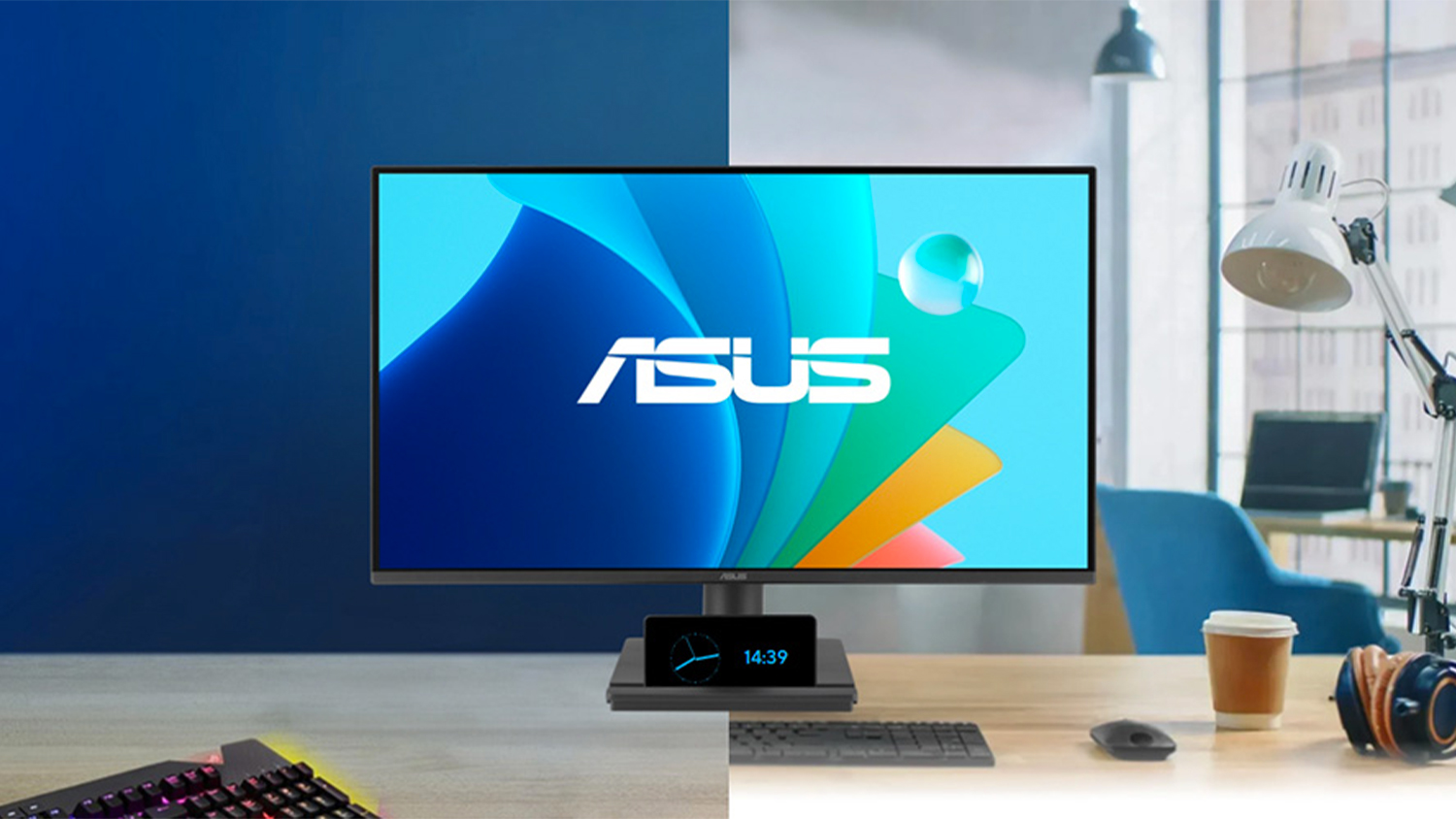 Herný monitor ASUS VA259HGA Eye Care na stole