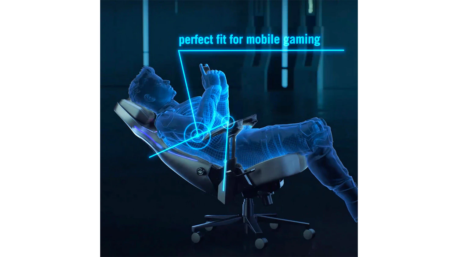 Vizualizace ergonomie herního křesla