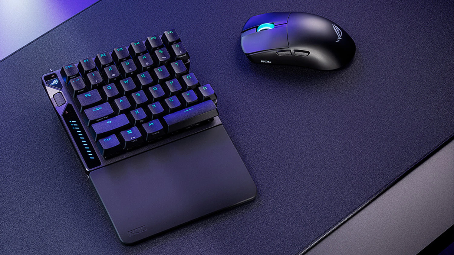 Polovina klávesnice Asus ROG Falcata s myší