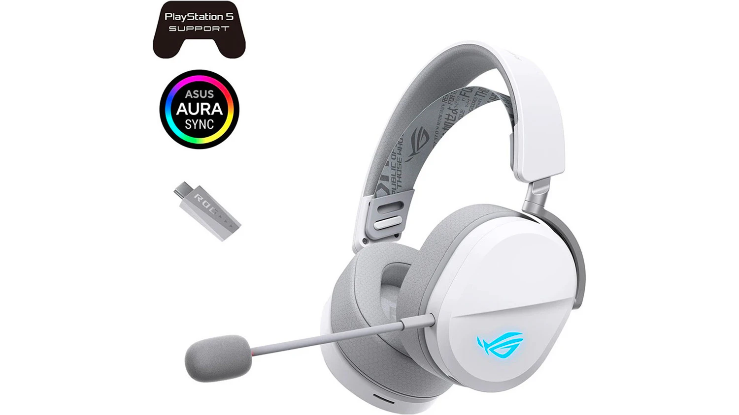 Herní sluchátka Asus ROG Pelta Moonlight White