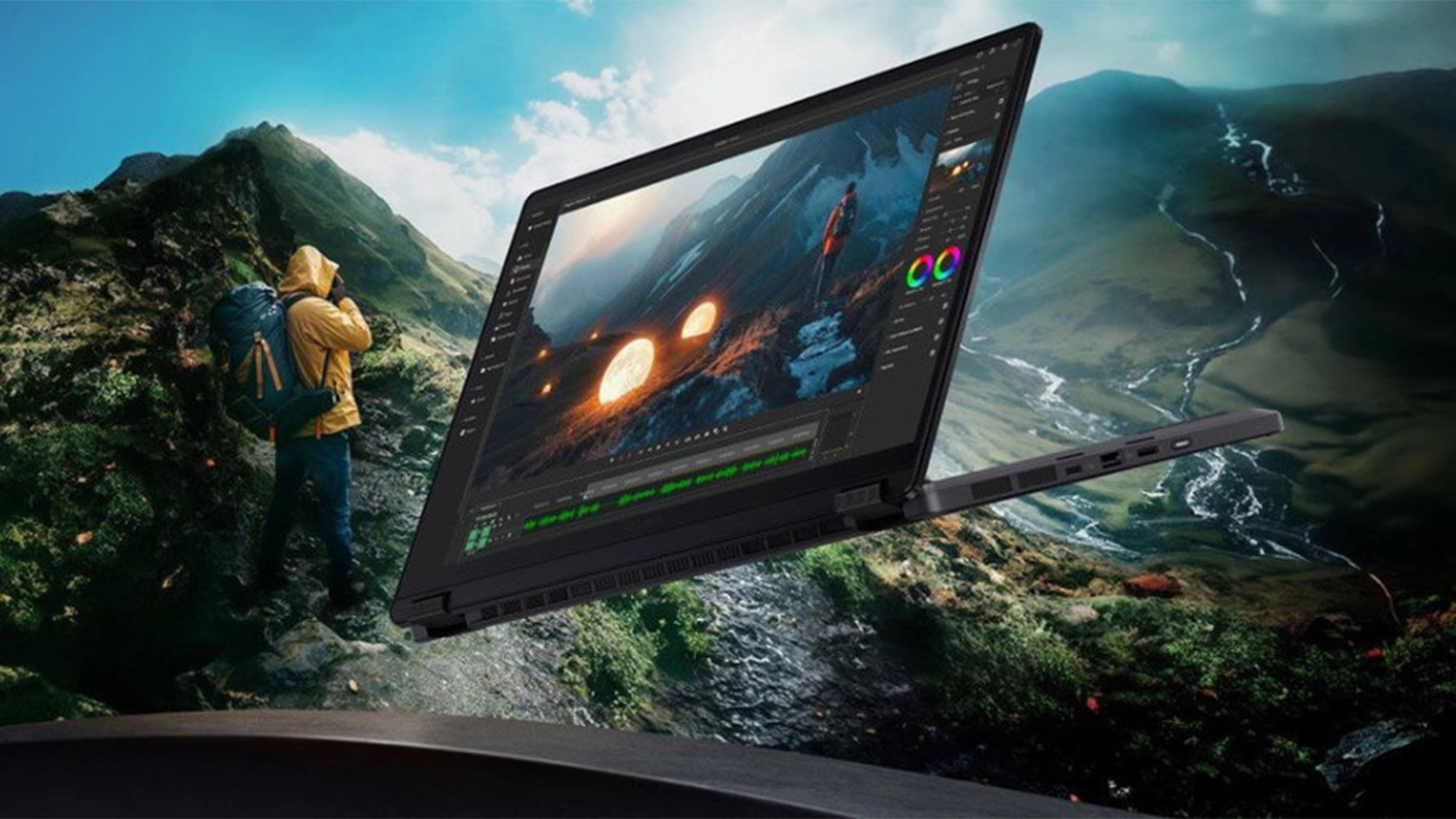 Grafika na otočeném displeji notebooku ASUS ProArt PX13