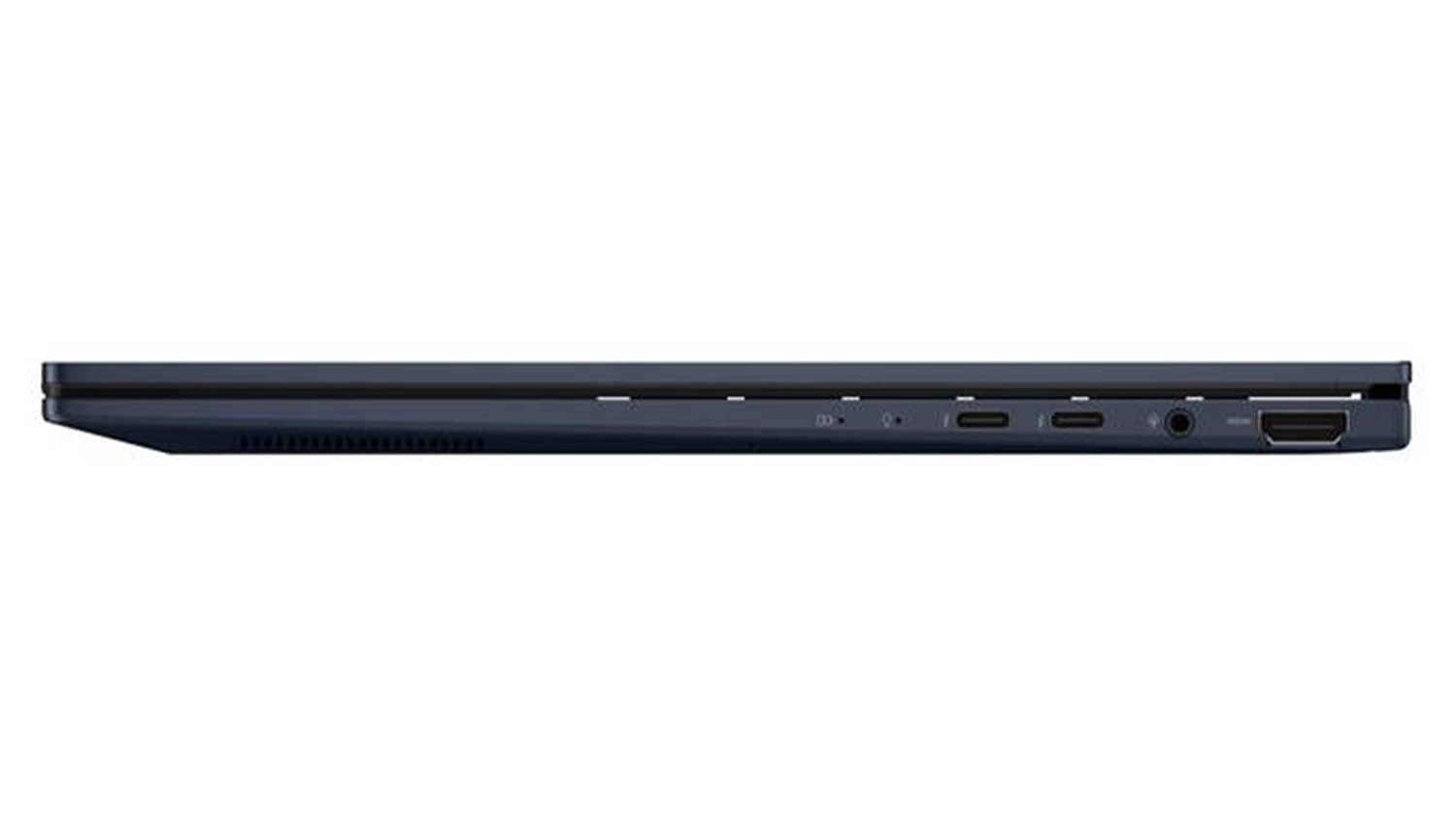 ASUS Zenbook 14 – pohľad zboku na porty