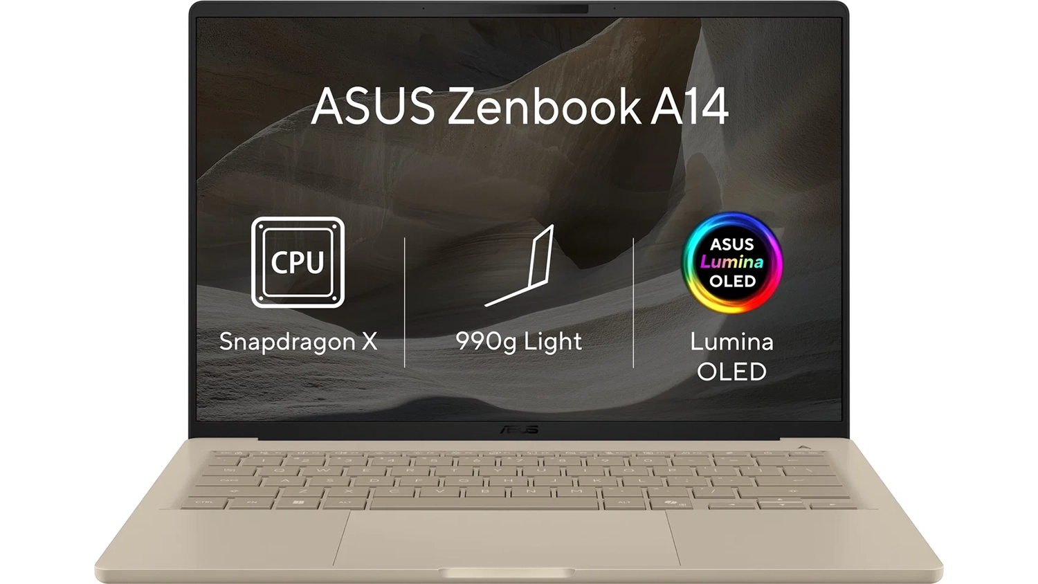 Notebook ASUS Zenbook A14 &ndash; pohľad na displej