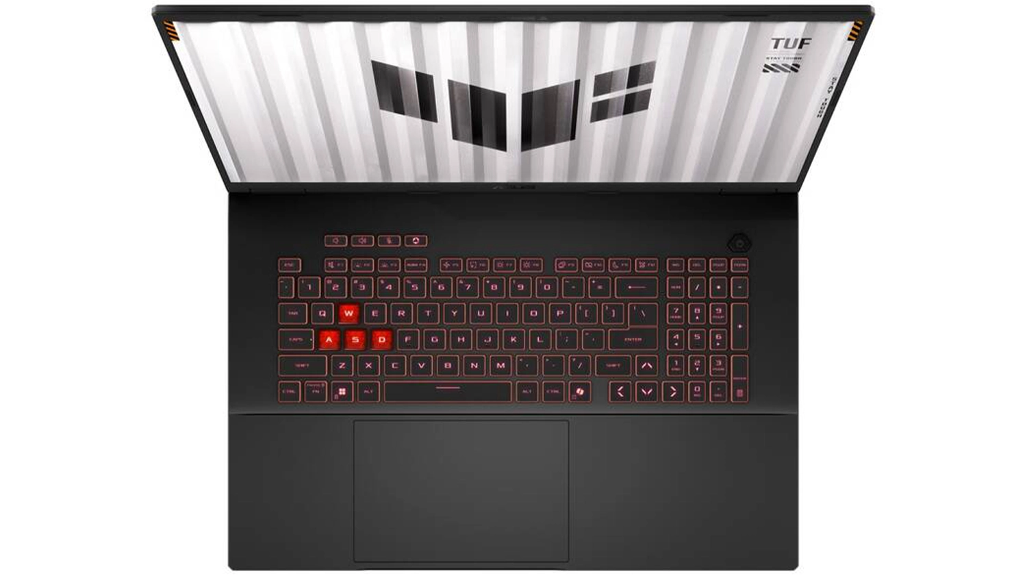 Pohľad na kl&aacute;vesnicu notebooku Asus TUF Gaming A18