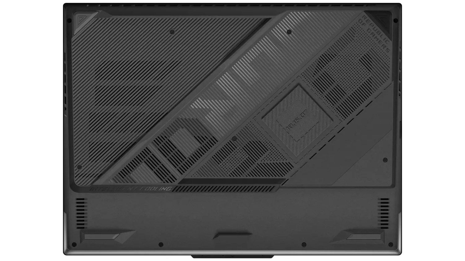 Pohled zespodu na notebook Asus ROG Strix G16