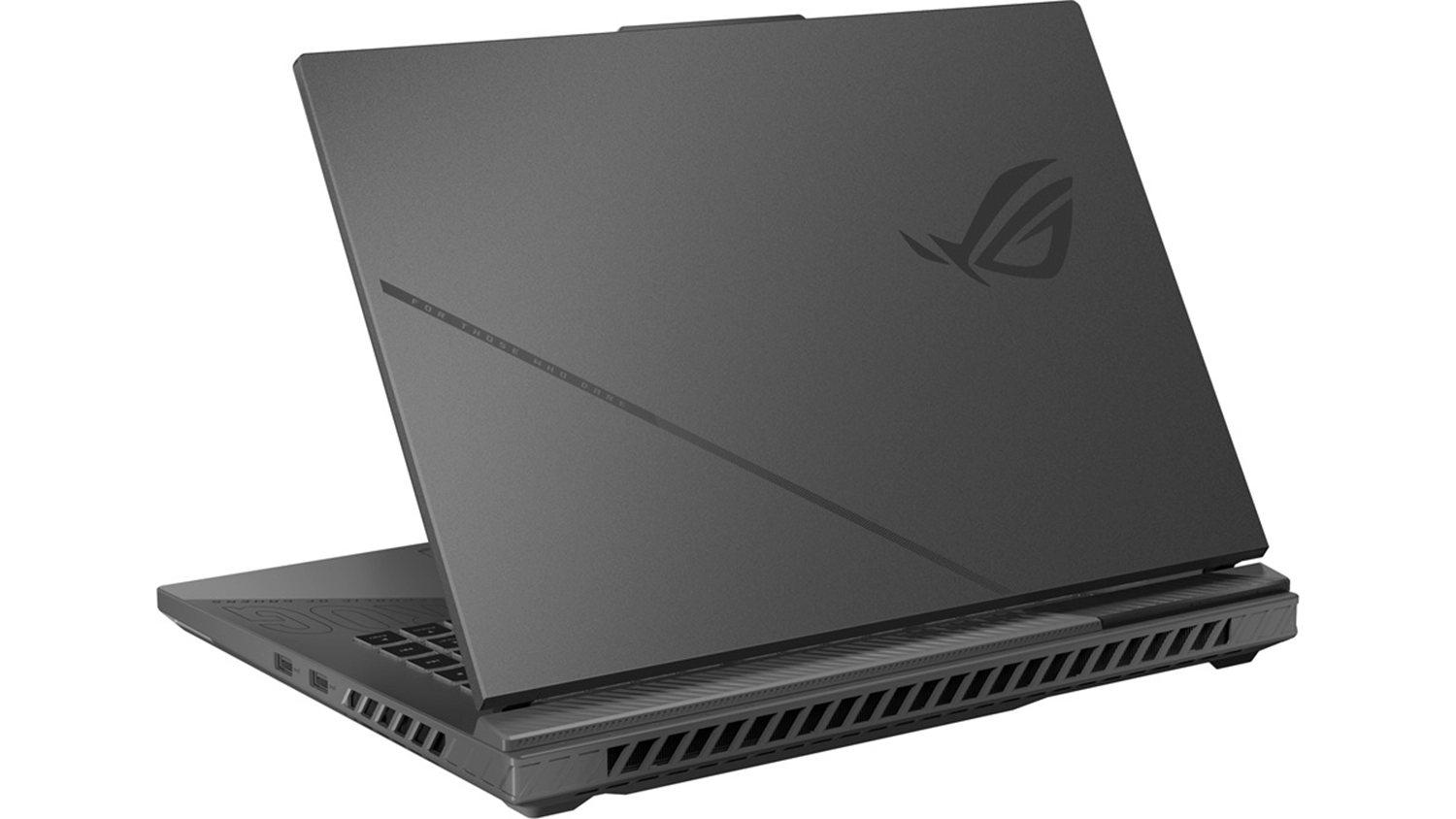 Pohľad šikmo zozadu na notebook ASUS