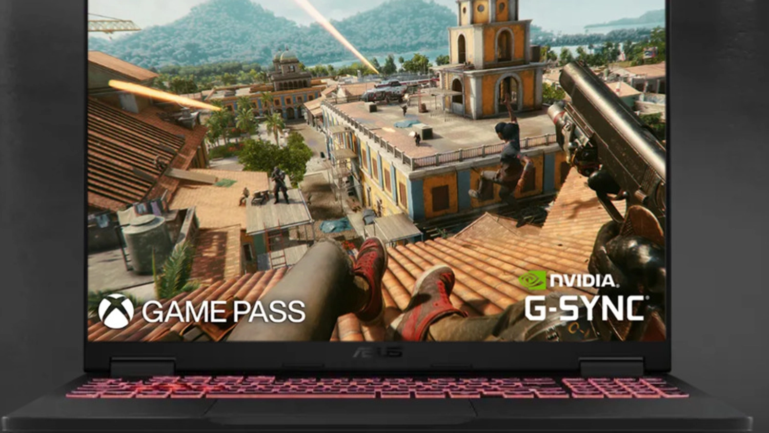 Hra na notebooku ASUS TUF Gaming A18