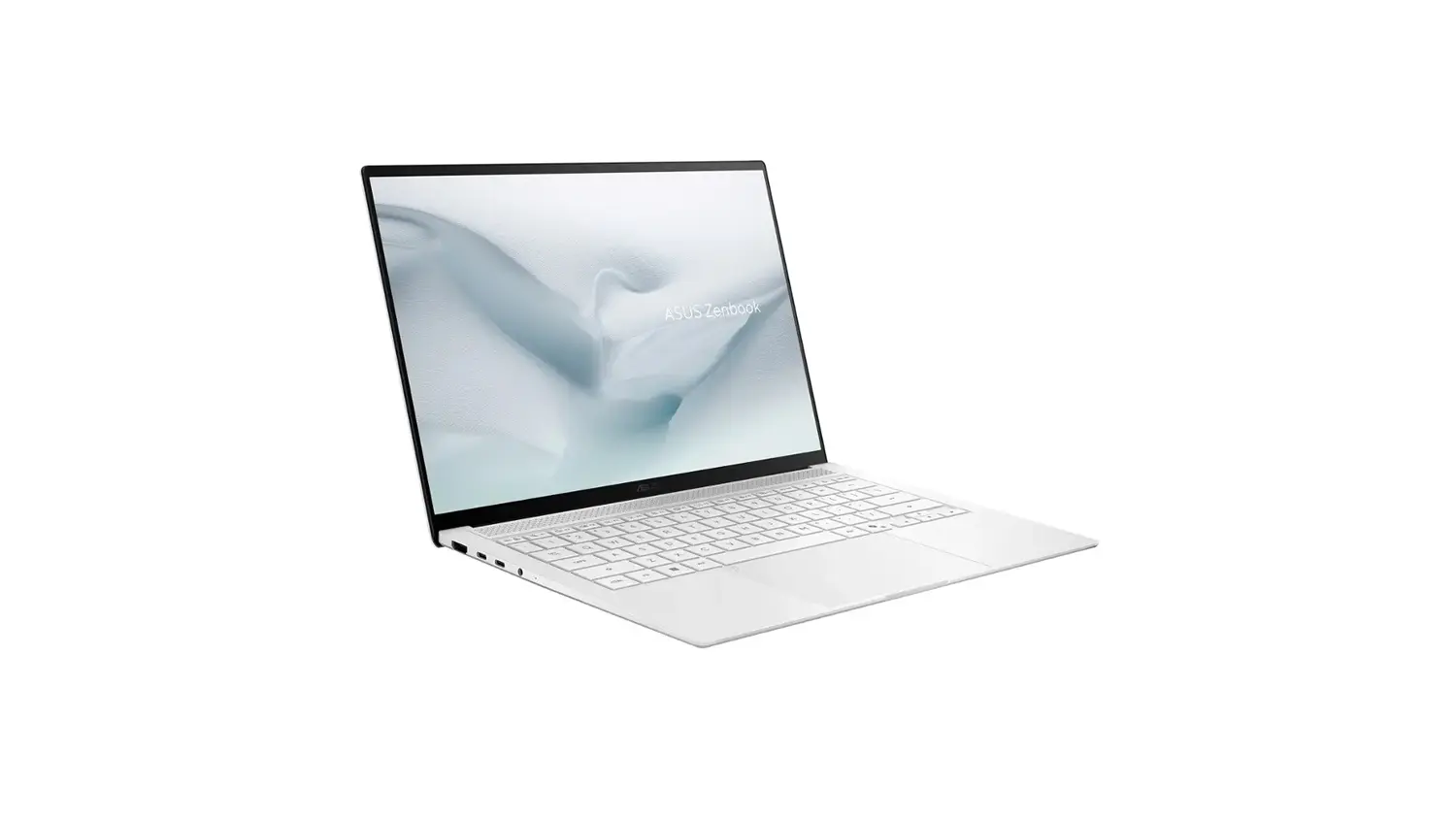 Pohled šikmo zepředu na notebook Asus Zenbook S14