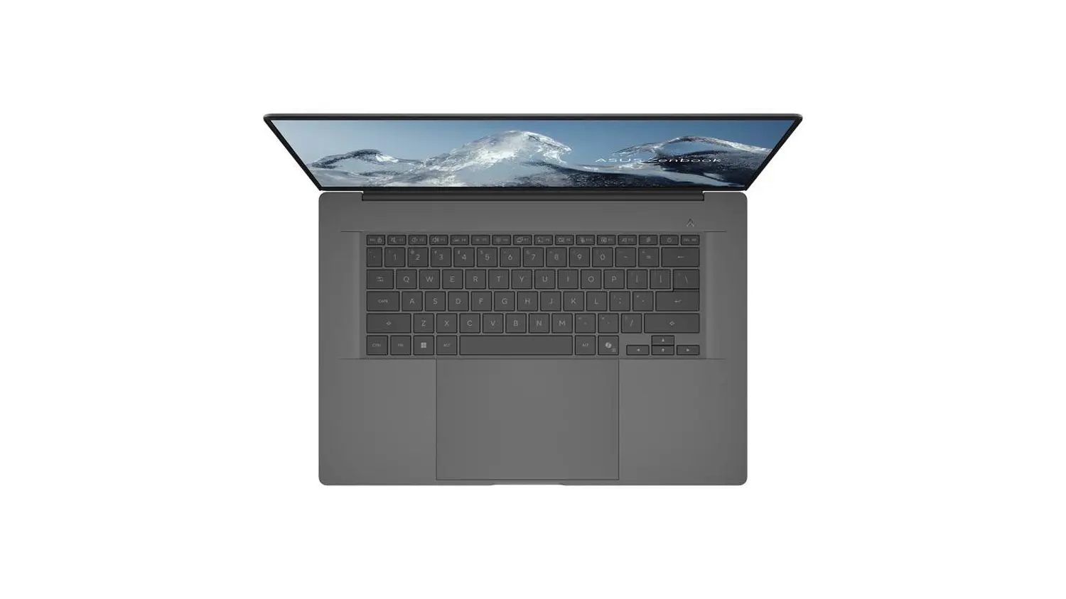 Pohled na klávesnici notebooku Asus Zenbook A16