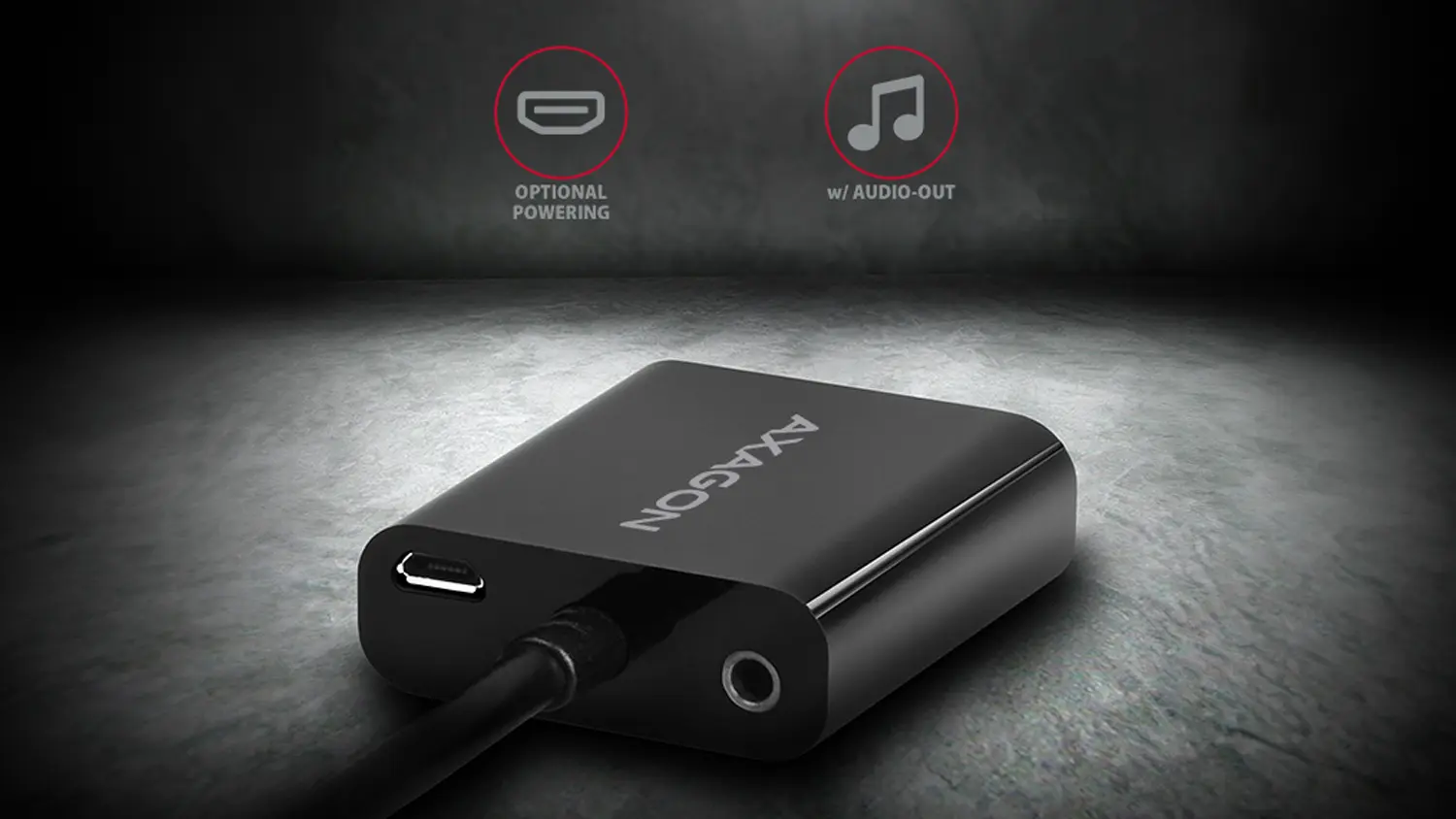 Detail 3,5 mm jack konektora a Micro USB portu