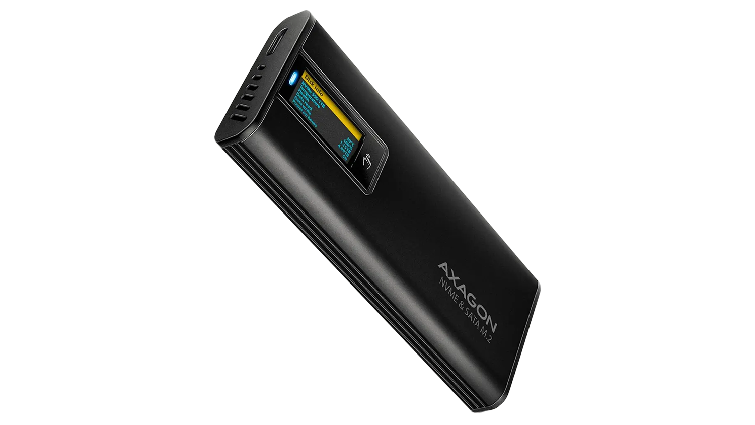 Externý box AXAGON EEM2-SD2B USB-C 10Gbps čierny