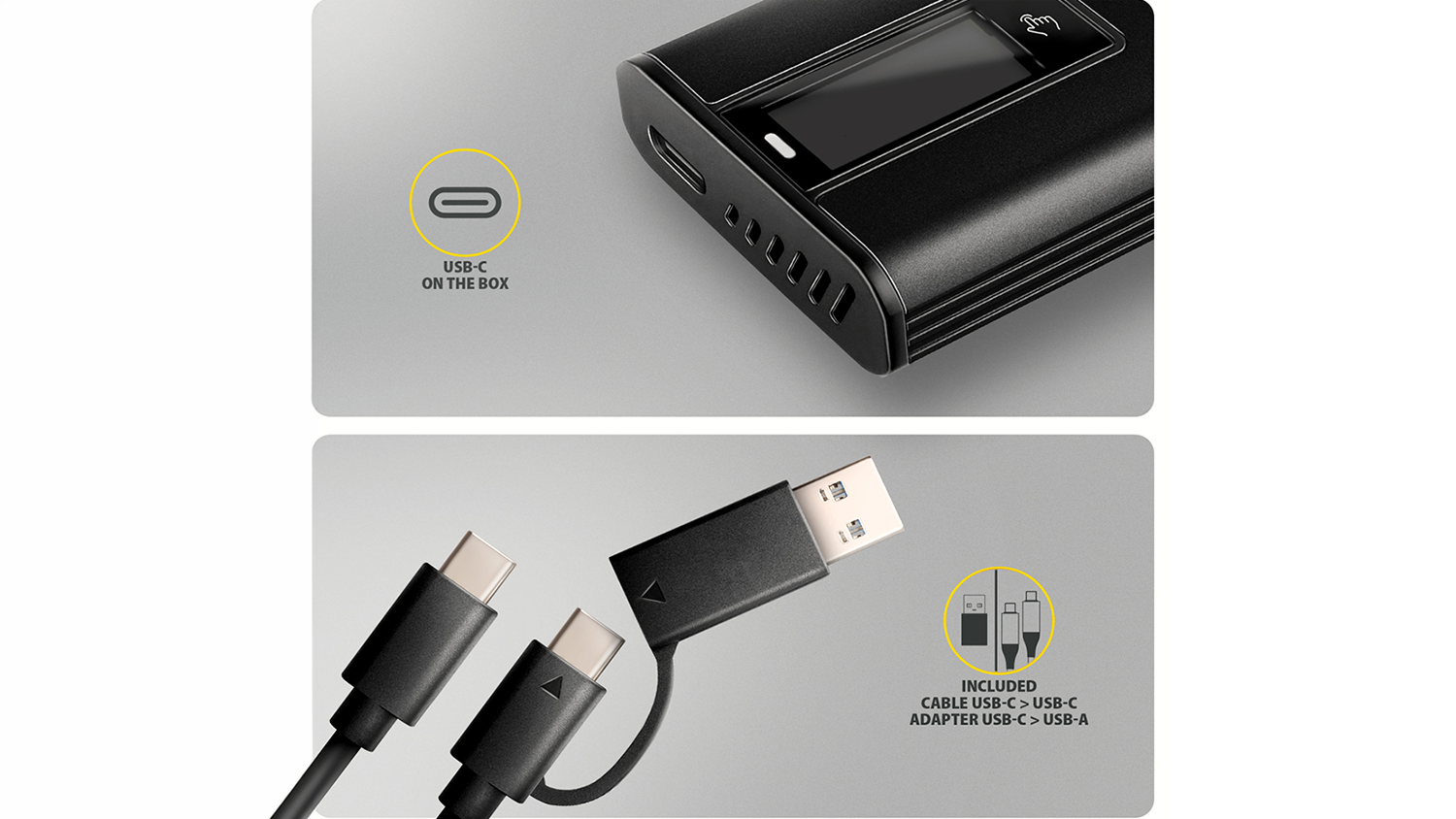 USB-C konektor externého boxu AXAGON EEM2-SD2B USB-C 10Gbps