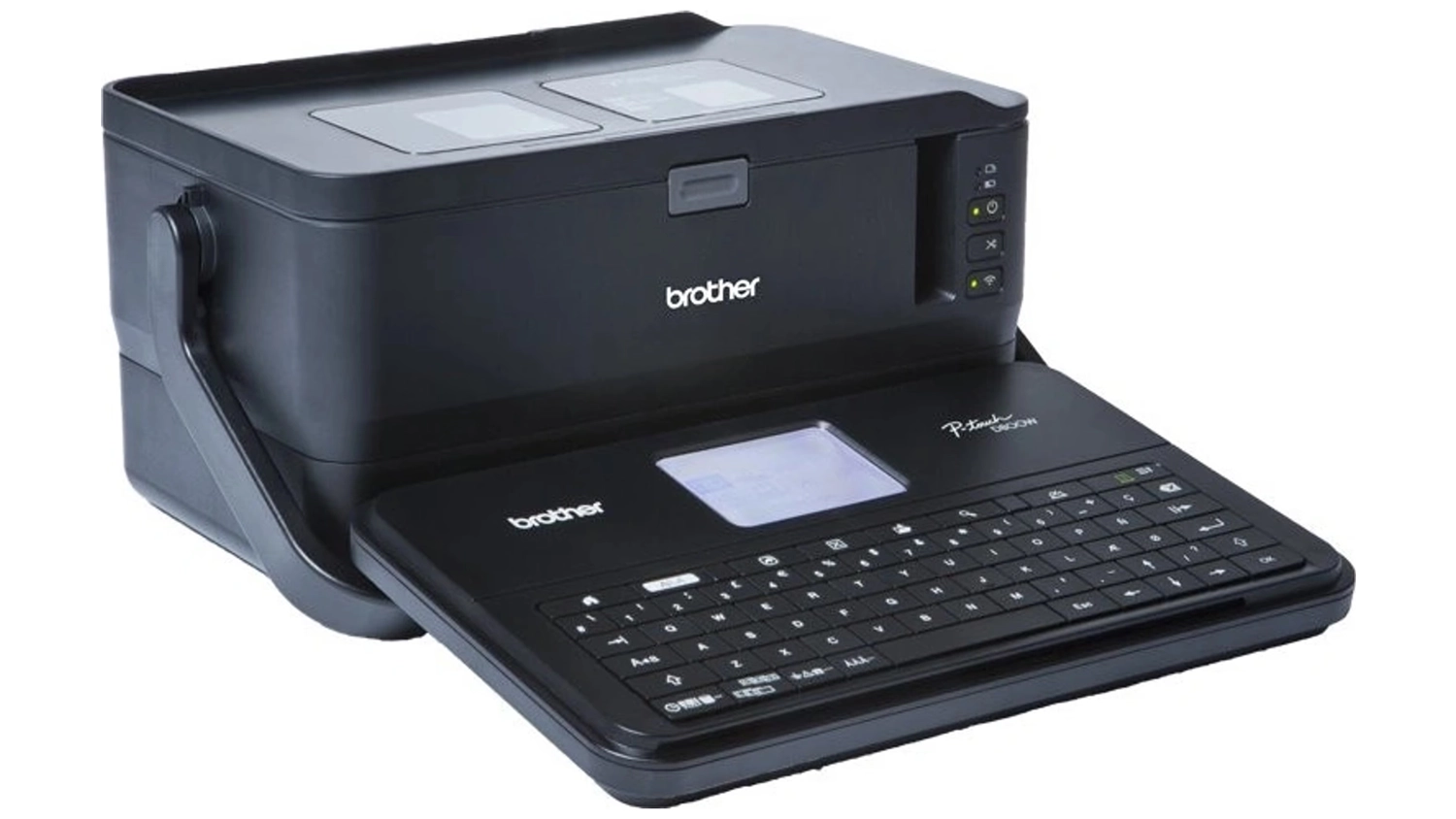 Tlačiareň štítkov Brother PT-D800W pohľad z prednej šikmej strany
