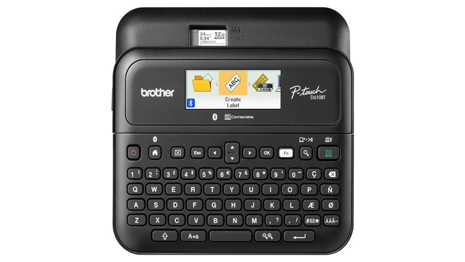 Tiskárna štítků Brother PT-D610BTVP horní pohled