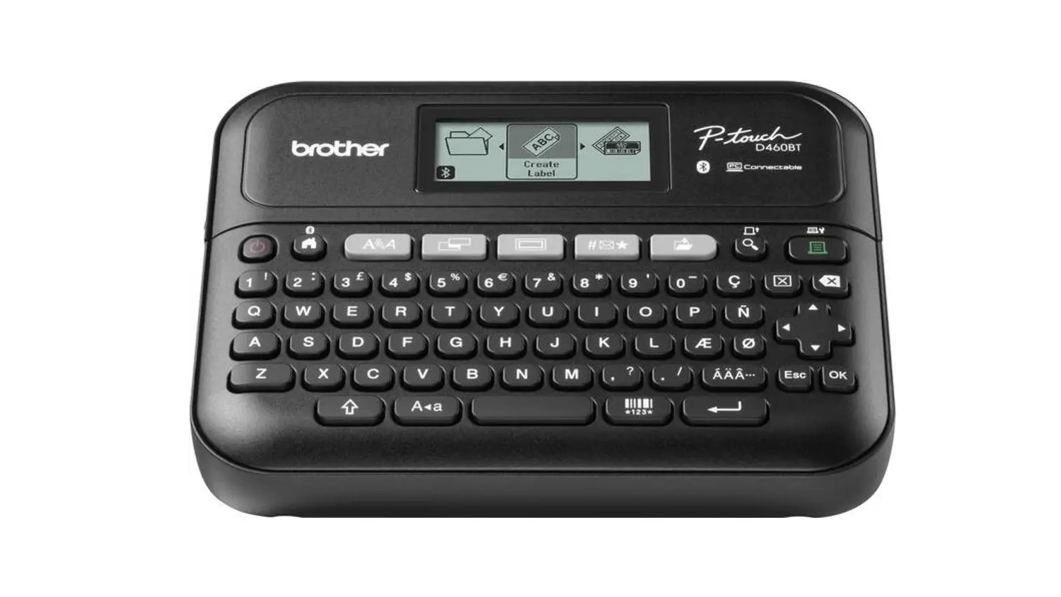 Tiskárna štítků Brother PT-D460BTVP horní pohled